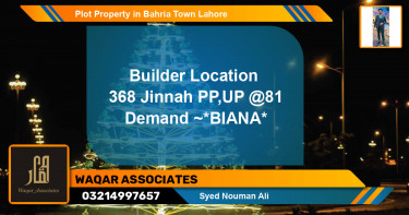 Residential Plot for Sale in Bahria Town, Lahore - (BP-67652)