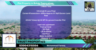 Residential Plot for Sale in Bahria Town, Lahore - (BP-67657)
