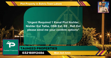 Residential Plot for Sale in Bahria Town, Lahore - (BP-67671)