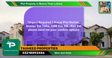 Residential Plot for Sale in Bahria Town, Lahore - (BP-67672)