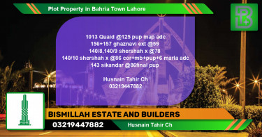 Residential Plot for Sale in Bahria Town, Lahore - (BP-67684)