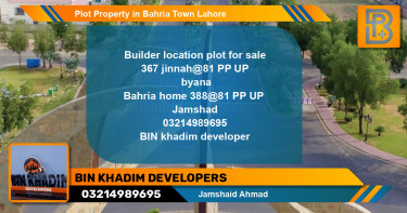 Residential Plot for Sale in Bahria Town, Lahore - (BP-67702)