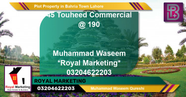 Commercial Plot for Sale in Bahria Town, Lahore - (BP-67709)