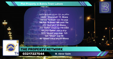 Residential Plot for Sale in Bahria Town, Lahore - (BP-67718)