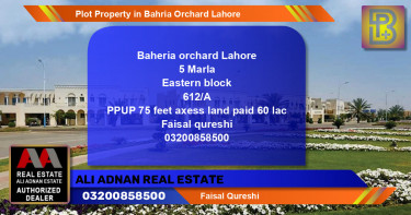 Residential Plot for Sale in Bahria Orchard, Lahore - (BP-67752)