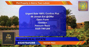 Residential Plot for Sale in Bahria Town, Lahore - (BP-67780)