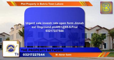 Residential Plot for Sale in Bahria Town, Lahore - (BP-67837)