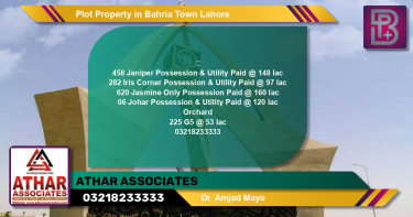 Residential Plot for Sale in Bahria Town, Lahore - (BP-67894)