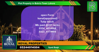 Residential Plot for Sale in Bahria Town, Lahore - (BP-67899)