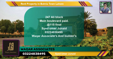 Residential Property for Rent in Bahria Town, Lahore - (BP-67900)