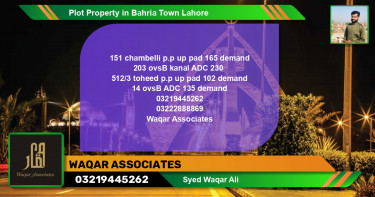 Residential Plot for Sale in Bahria Town, Lahore - (BP-67925)
