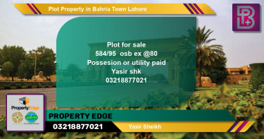 Residential Plot for Sale in Bahria Town, Lahore - (BP-67927)