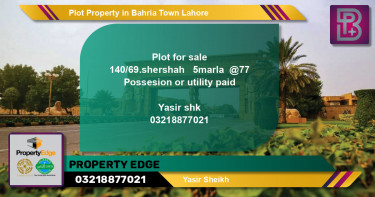 Residential Plot for Sale in Bahria Town, Lahore - (BP-67930)