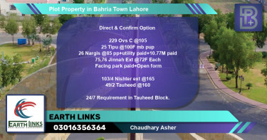 Residential Plot for Sale in Bahria Town, Lahore - (BP-67938)