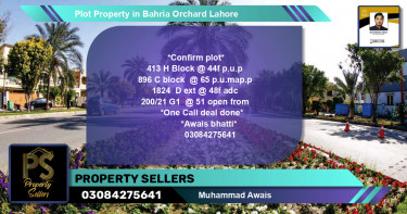 Residential Plot for Sale in Bahria Orchard, Lahore - (BP-67945)