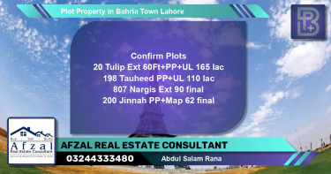 Residential Plot for Sale in Bahria Town, Lahore - (BP-67967)