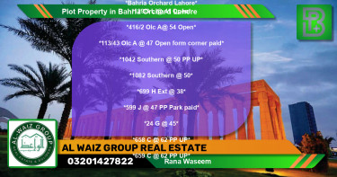 Residential Plot for Sale in Bahria Orchard, Lahore - (BP-67969)