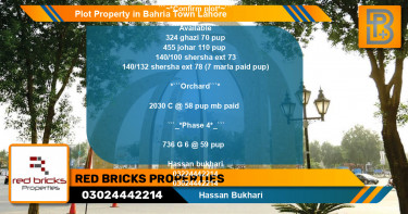 Residential Plot for Sale in Bahria Town, Lahore - (BP-67986)