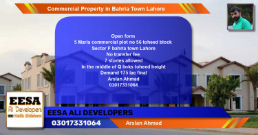 Commercial Property for Sale in Bahria Town, Lahore - (BP-68001)