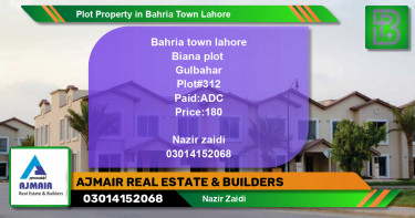 Residential Plot for Sale in Bahria Town, Lahore - (BP-68004)