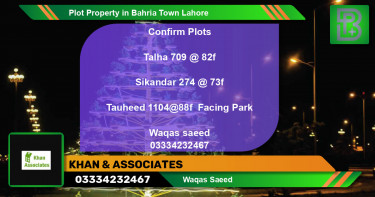 Residential Plot for Sale in Bahria Town, Lahore - (BP-68018)