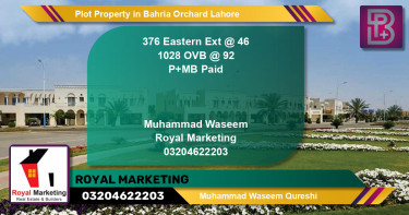 Residential Plot for Sale in Bahria Orchard, Lahore - (BP-68027)