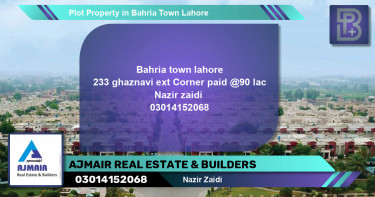 Residential Plot for Sale in Bahria Town, Lahore - (BP-68038)