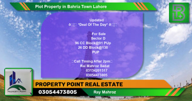 Residential Plot for Sale in Bahria Town, Lahore - (BP-68084)