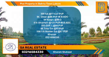 Residential Plot for Sale in Sector D - AA Block -  Bahria Town, Lahore - (BP-68096)