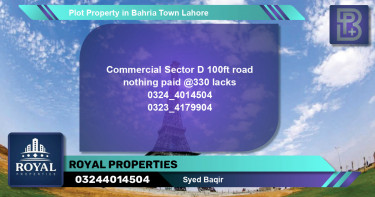 Commercial Plot for Sale in Bahria Town, Lahore - (BP-68225)