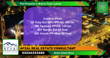 Residential Plot for Sale in Bahria Town, Lahore - (BP-68250)