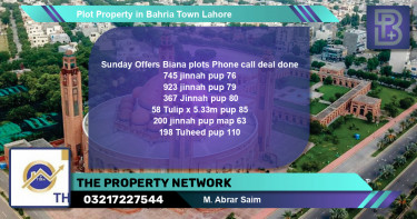 Residential Plot for Sale in Bahria Town, Lahore - (BP-68265)