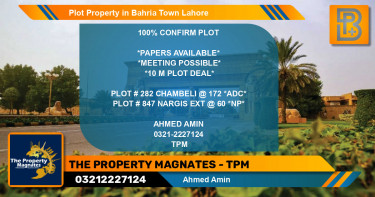 Residential Plot for Sale in Bahria Town, Lahore - (BP-68273)