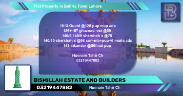 Residential Plot for Sale in Bahria Town, Lahore - (BP-68299)