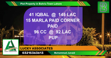 Residential Plot for Sale in Bahria Town, Lahore - (BP-68300)