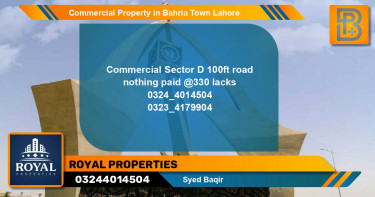 Commercial Property for Sale in Bahria Town, Lahore - (BP-68325)