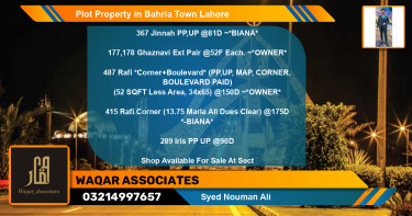 Residential Plot for Sale in Bahria Town, Lahore - (BP-68358)