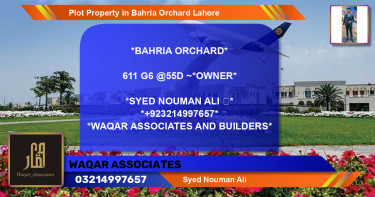 Residential Plot for Sale in Bahria Orchard, Lahore - (BP-68361)