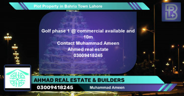 Commercial Plot for Sale in Bahria Town, Lahore - (BP-68371)