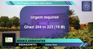 Residential Plot for Sale in Bahria Town, Lahore - (BP-68412)