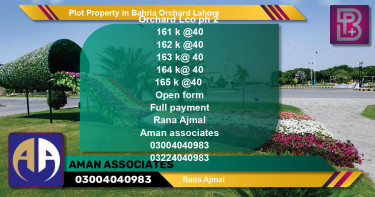 Residential Plot for Sale in Bahria Orchard, Lahore - (BP-68420)
