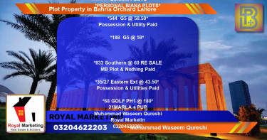 Residential Plot for Sale in Bahria Orchard, Lahore - (BP-68427)