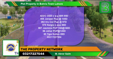 Residential Plot for Sale in Bahria Town, Lahore - (BP-68448)
