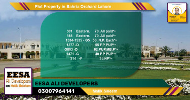 Residential Plot for Sale in Bahria Orchard, Lahore - (BP-68497)