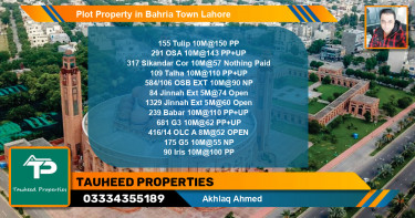 Residential Plot for Sale in Bahria Town, Lahore - (BP-68498)