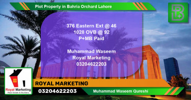 Residential Plot for Sale in Bahria Orchard, Lahore - (BP-68511)
