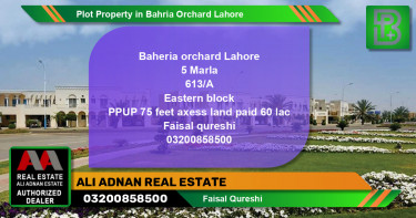Residential Plot for Sale in Bahria Orchard, Lahore - (BP-68521)