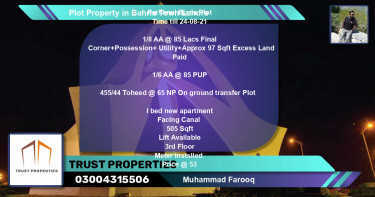 Residential Plot for Sale in Bahria Town, Lahore - (BP-68543)