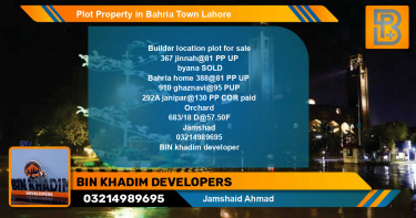 Residential Plot for Sale in Bahria Town, Lahore - (BP-68561)
