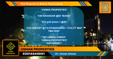 Residential Plot for Sale in Bahria Town, Lahore - (BP-68564)